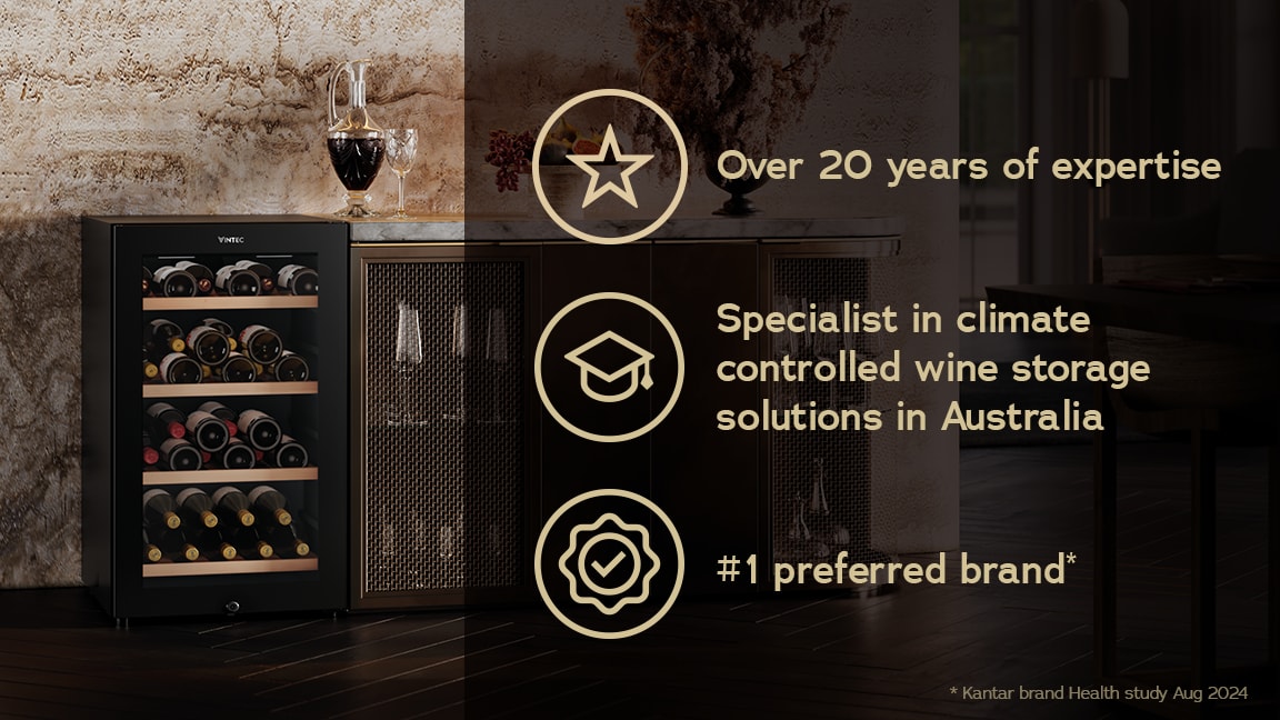 Specialist in wine cabinets for over 20 years and number 1 preferred brand*