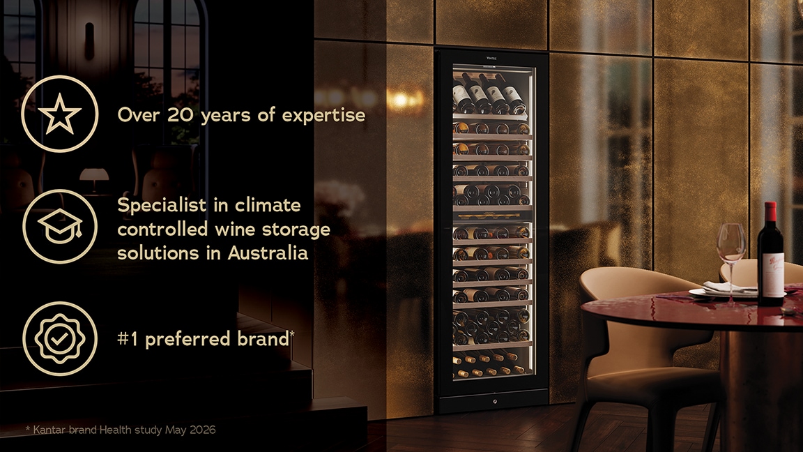 Vintec is the specialist in wine cabinets for over 20 years and number 1 preferred premium specialist wine cabinet brand