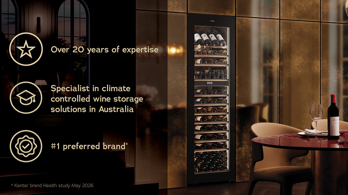 Vintec is the specialist in wine cabinets for over 20 years and number 1 preferred premium specialist wine cabinet brand