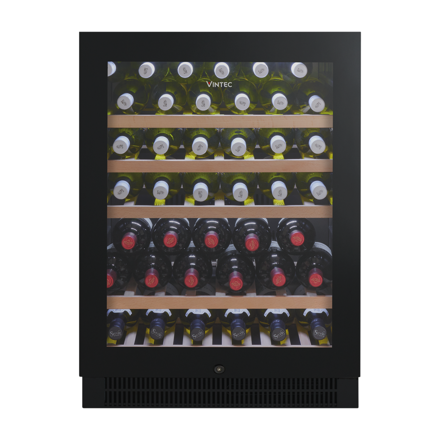 50Bottle SingleZone Black Glass Wine VWS050SBB Vintec New